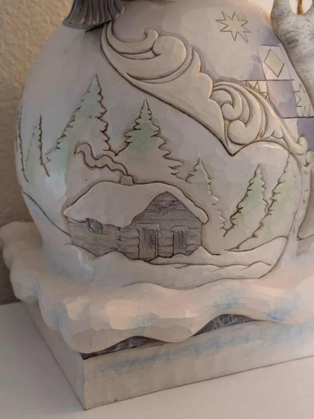 LARGE Jim Shore winter woodland 19” Snowman, beautiful condition, indoor/outdoor